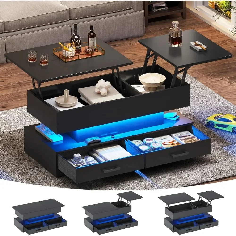 Coffee Tables with 2 Fabric Drawers for Living Room, Small Modern Coffee Table with Storage & L
Coffee Tables with 2 Fabric Drawers for Living Room, Small Modern Coffee Table with Storage & L