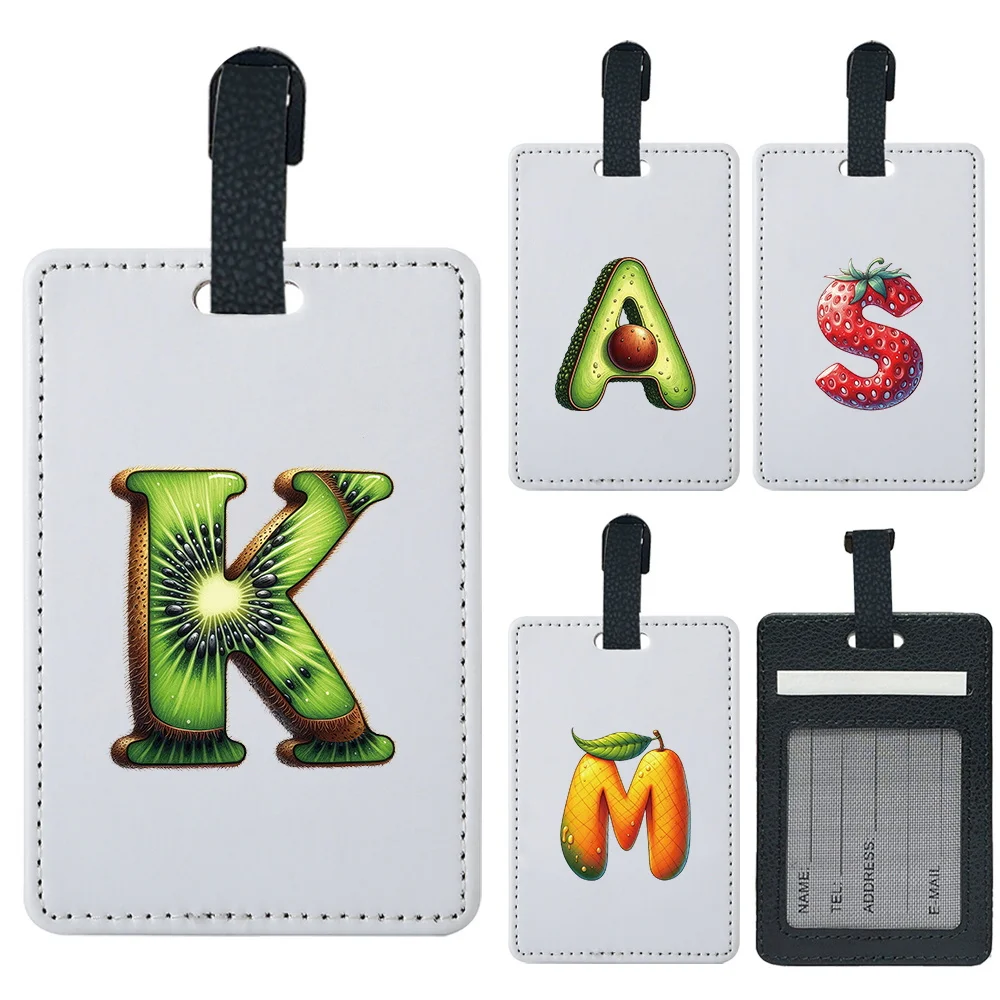 PU Durable Baggage Tag Personalization Luggage Tag Cover Fruit Letter Initial Name 26 Letters Pattern
PU Durable Baggage Tag Personalization Luggage Tag Cover Fruit Letter Initial Name 26 Letters Pattern