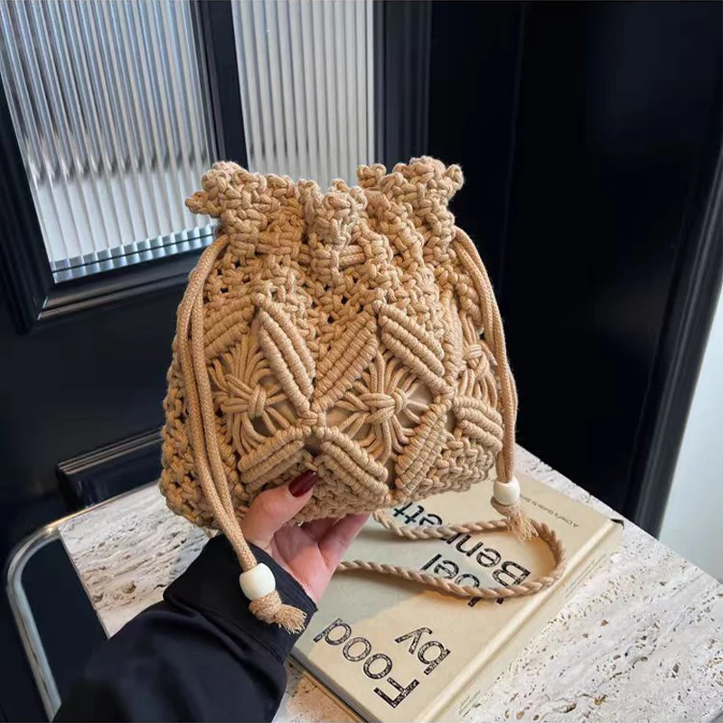Forest Style Small Fresh Woven Wool Bag Cut Out Bucket Bag Ins Casual Versatile Crossbody Bag Vacation Beach Bag
Forest Style Small Fresh Woven Wool Bag Cut Out Bucket Bag Ins Casual Versatile Crossbody Bag Vacation Beach Bag
