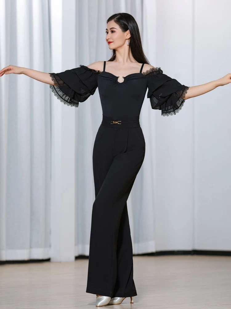 Women Latin Dance Tops Sexy Black One Shoulder Bodysuit Samba Chacha Tango Dress Adult Female Modern Latin Dance Wear DQS16583
Women Latin Dance Tops Sexy Black One Shoulder Bodysuit Samba Chacha Tango Dress Adult Female Modern Latin Dance Wear DQS16583