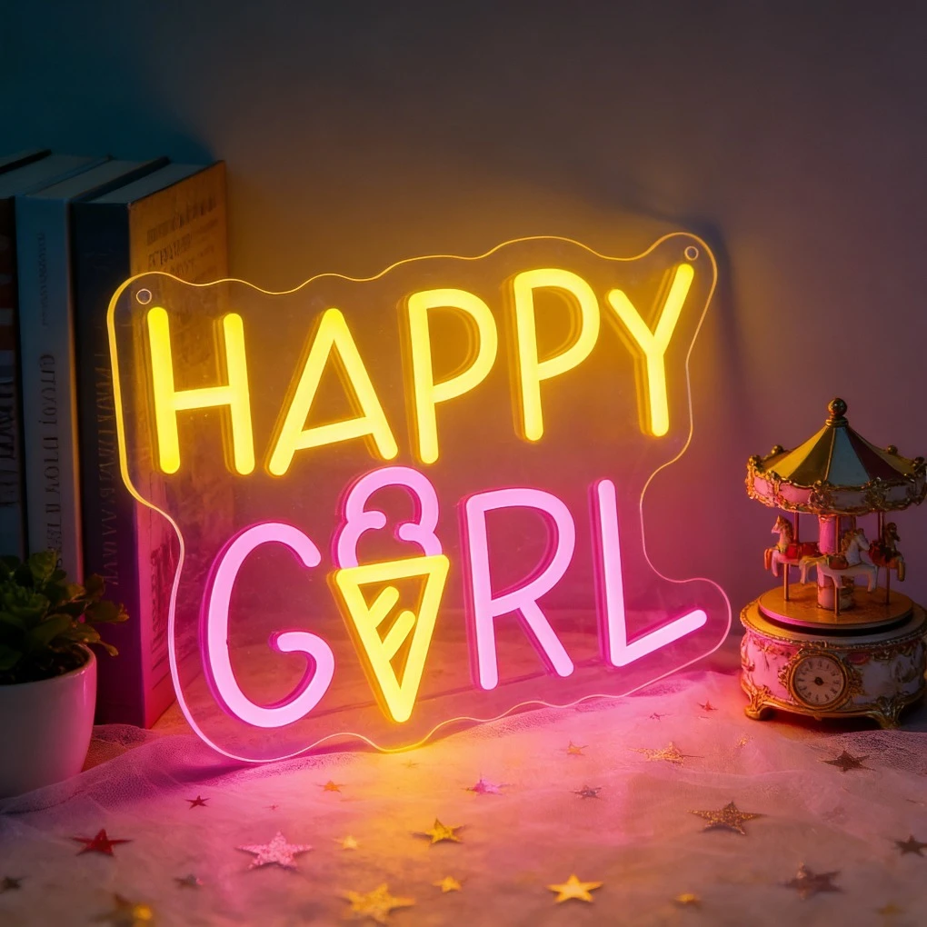 Неоновая вывеска Happy Girl с LED-подсветкой в виде мороженого для спальни девочки, милый декор для дома, сладкий подарок на день рождения, очаровательное освещение для вечеринки
Неоновая вывеска Happy Girl с LED-подсветкой в виде мороженого для спальни девочки, милый декор для дома, сладкий подарок на день рождения, очаровательное освещение для вечеринки