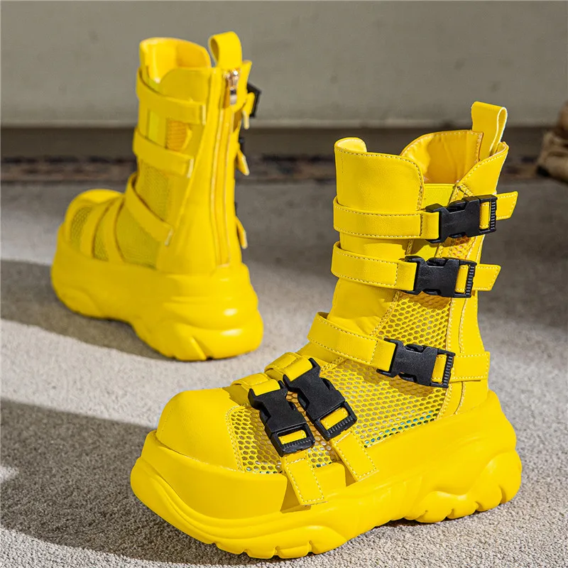 Punk Style Women Shoes Fashion Air Mesh Platform Summer Boots for Woman Exquisite Sports Casual Shoes Designer Shoes Botas Mujer
Punk Style Women Shoes Fashion Air Mesh Platform Summer Boots for Woman Exquisite Sports Casual Shoes Designer Shoes Botas Mujer