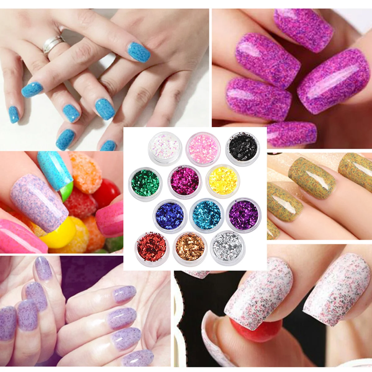 12 Colors Shimmer Pearly Glitter Nail Art Powder Dust Tips DIY Accessories for Nail Polish Builder Gel Decoration Sparkle
12 Colors Shimmer Pearly Glitter Nail Art Powder Dust Tips DIY Accessories for Nail Polish Builder Gel Decoration Sparkle