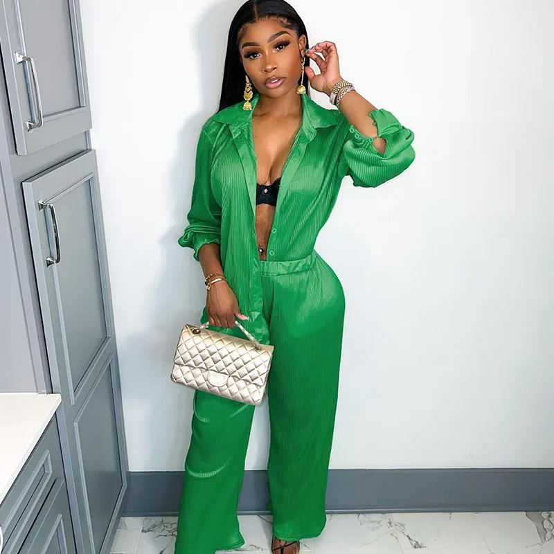 Silky 2 Piece Set for Women Fall Clothes Long Sleeve Button Shirt Top and Wide Leg Pants Suit Loose Casual Matching Sets Outfits
Silky 2 Piece Set for Women Fall Clothes Long Sleeve Button Shirt Top and Wide Leg Pants Suit Loose Casual Matching Sets Outfits