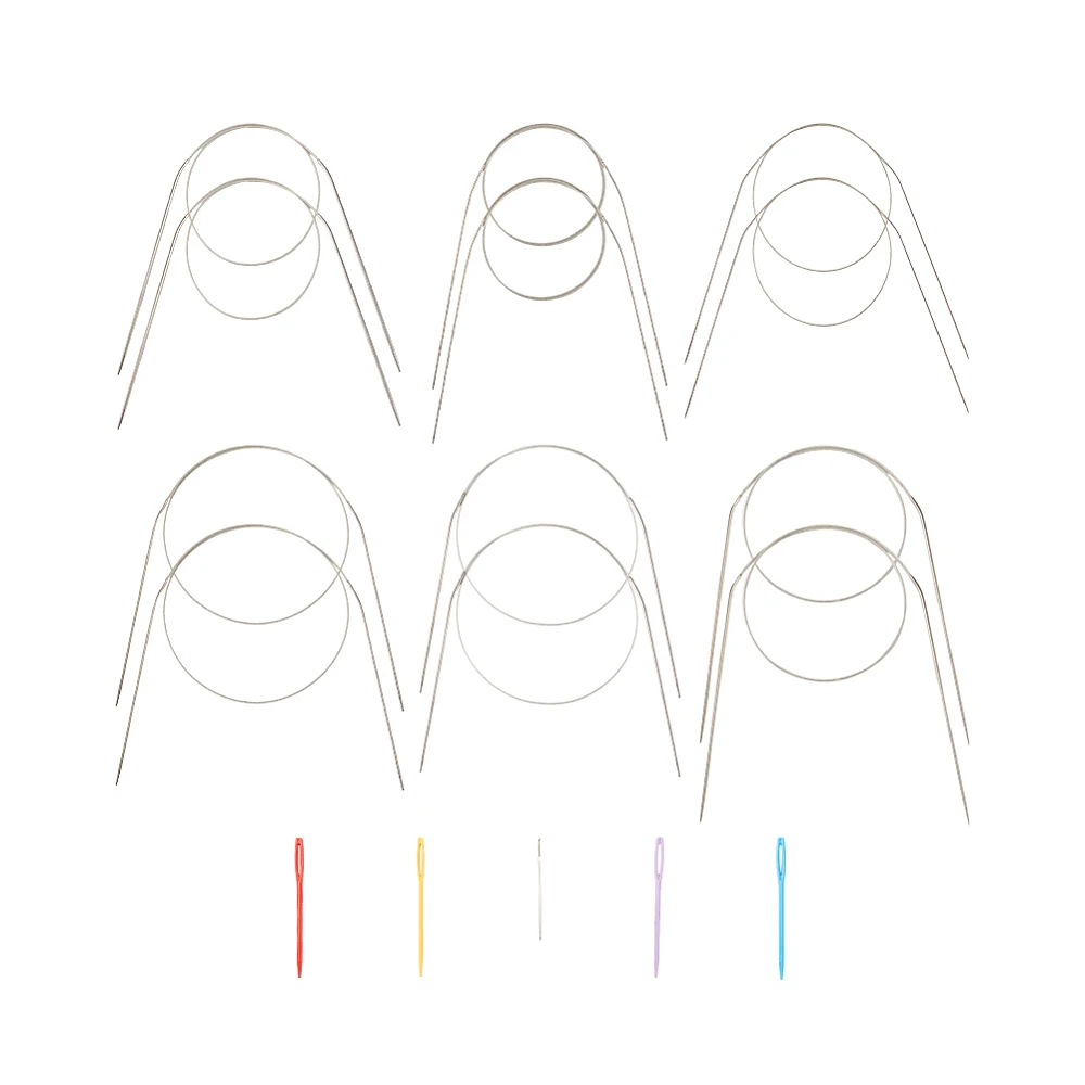 12 Bags 6 Styles Steel Wire Stainless Steel Circular Knitting Needles and Random Color Plastic Tapestry Needles
12 Bags 6 Styles Steel Wire Stainless Steel Circular Knitting Needles and Random Color Plastic Tapestry Needles