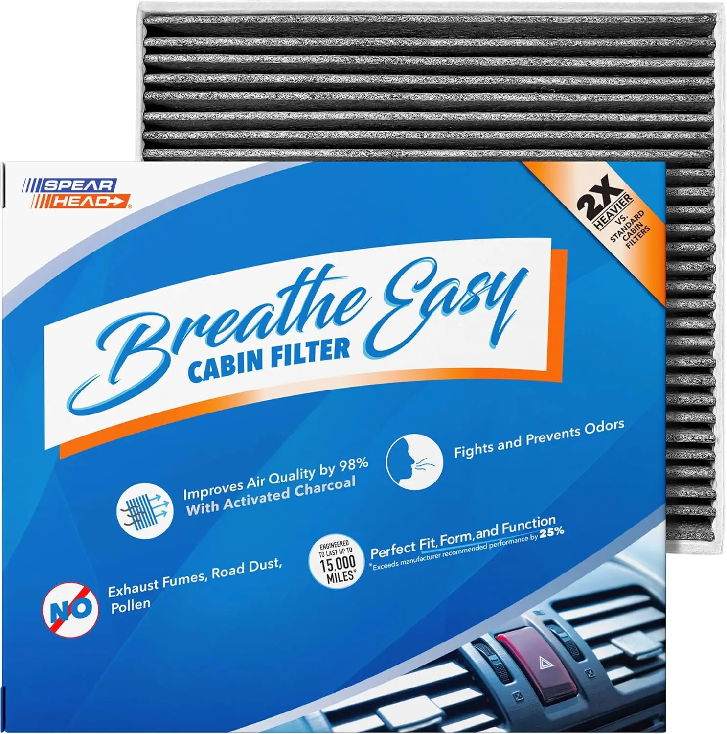 AC & Heater Cabin Filter | Fits Select 2014-2020 Cadillac,Chevrolet | Up to 25% Longer Lasting w/Activated Carbon(BE-809)
AC & Heater Cabin Filter | Fits Select 2014-2020 Cadillac,Chevrolet | Up to 25% Longer Lasting w/Activated Carbon(BE-809)
