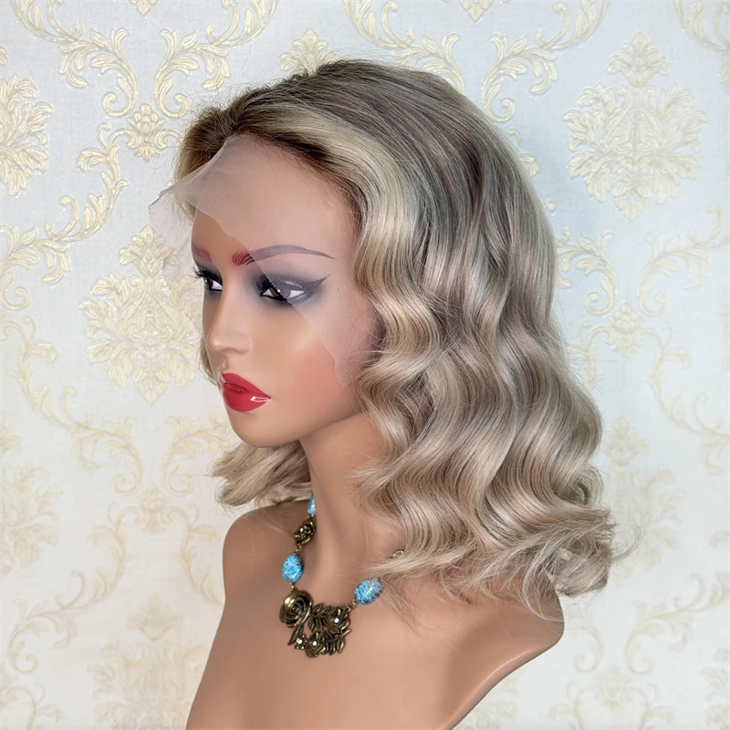 Chinese Virgin Hair 14inchs 13x4 Women Wigs on clearance sale Real Human Hair Wig Bob Blonde Highlights Glueless 100% Natural
Chinese Virgin Hair 14inchs 13x4 Women Wigs on clearance sale Real Human Hair Wig Bob Blonde Highlights Glueless 100% Natural