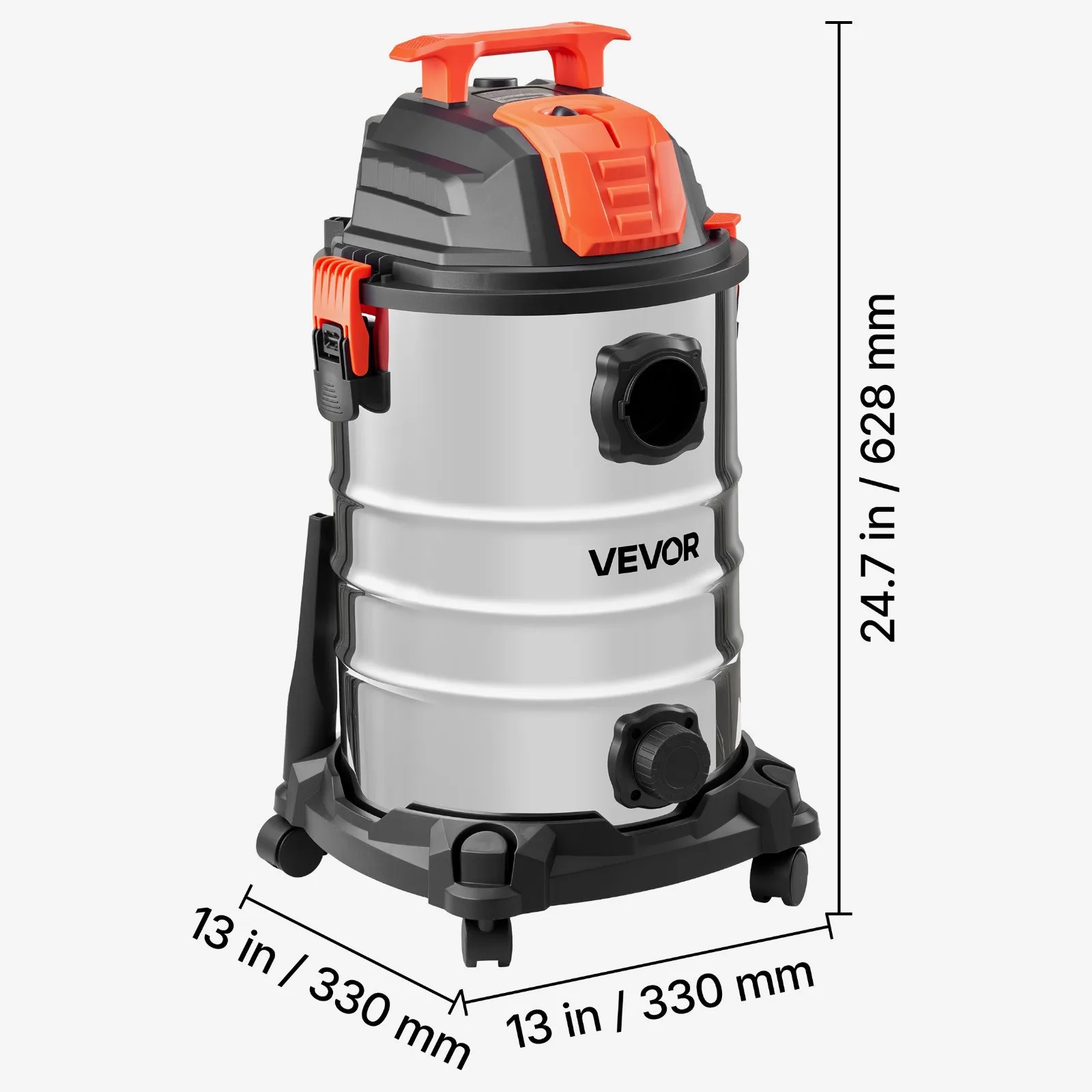 8-Gallon Wet/Dry Vacuum Cleaner – 6 HP Peak Power, One-Touch Self-Cleaning Function, Dual-Stage Filtration System, 900W Motor, 1.25" × 7 ft Flexible Hose, 9.8 ft Power Cord, Durable Metal Tank for Workshop, Garage & Home Use
8-Gallon Wet/Dry Vacuum Cleaner – 6 HP Peak Power, One-Touch Self-Cleaning Function, Dual-Stage Filtration System, 900W Motor, 1.25" × 7 ft Flexible Hose, 9.8 ft Power Cord, Durable Metal Tank for Workshop, Garage & Home Use