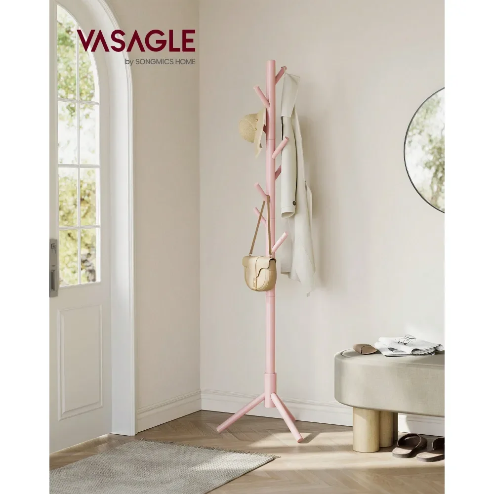 Solid Wood Coat Rack, Free Standing Coat Rack, TreeShaped Coat Rack With 8 Hooks, 3 Height Options, For Clothes, Hats, Bags, Fo
Solid Wood Coat Rack, Free Standing Coat Rack, TreeShaped Coat Rack With 8 Hooks, 3 Height Options, For Clothes, Hats, Bags, Fo