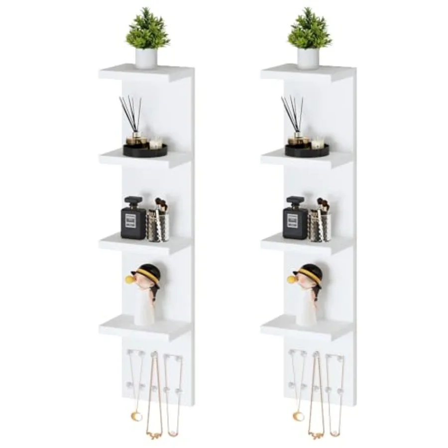 4 Tier White Lack Shelf Vanity Wall Shelf with 10 Crystal Hooks - Multi-Functional Storage for Makeup, Jewelry, Plants, Awards
4 Tier White Lack Shelf Vanity Wall Shelf with 10 Crystal Hooks - Multi-Functional Storage for Makeup, Jewelry, Plants, Awards