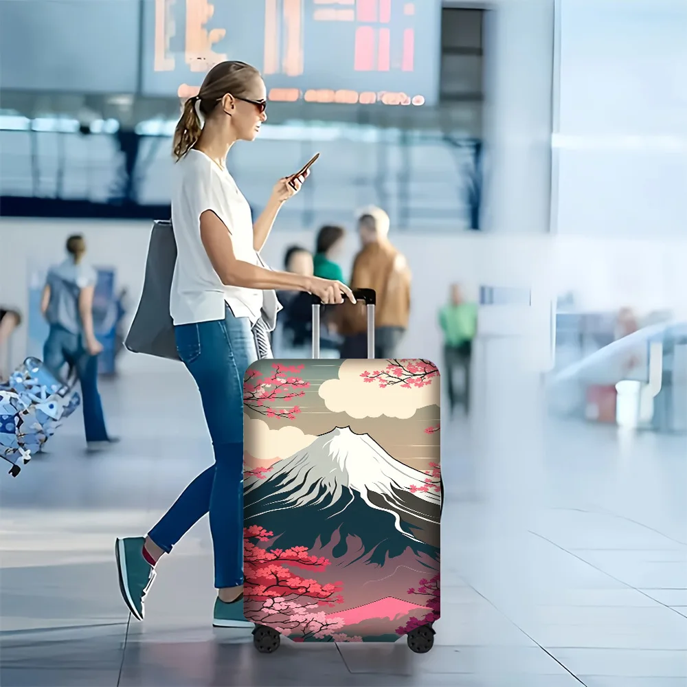 1-pack Mount Fuji Sakura luggage cover for 18-32 inch luggage; stylish and resilient travel accessory with modern Japanese ar
1-pack Mount Fuji Sakura luggage cover for 18-32 inch luggage; stylish and resilient travel accessory with modern Japanese ar