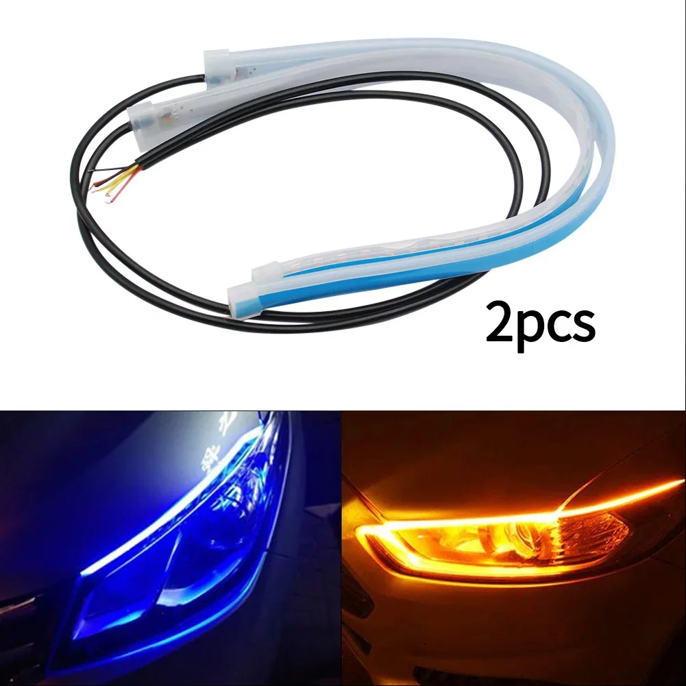2pcs LED DRL Car Daytime Running Light Signal Lamp Flexible Decorative Strip Auto Headlights White Turn Yellow Flowing Signals
2pcs LED DRL Car Daytime Running Light Signal Lamp Flexible Decorative Strip Auto Headlights White Turn Yellow Flowing Signals