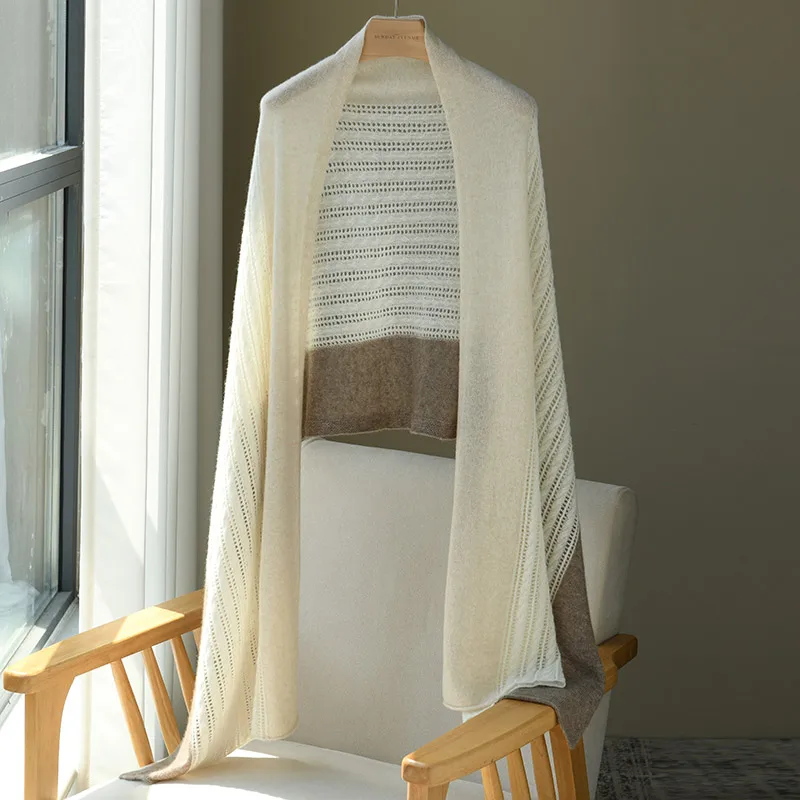 MVLYFLRT High Quality Four Season New 100% Cashmere Shawl Dual-use Women's Long Contrasting Large Scarf Knitted Versatile Scarf
MVLYFLRT High Quality Four Season New 100% Cashmere Shawl Dual-use Women's Long Contrasting Large Scarf Knitted Versatile Scarf