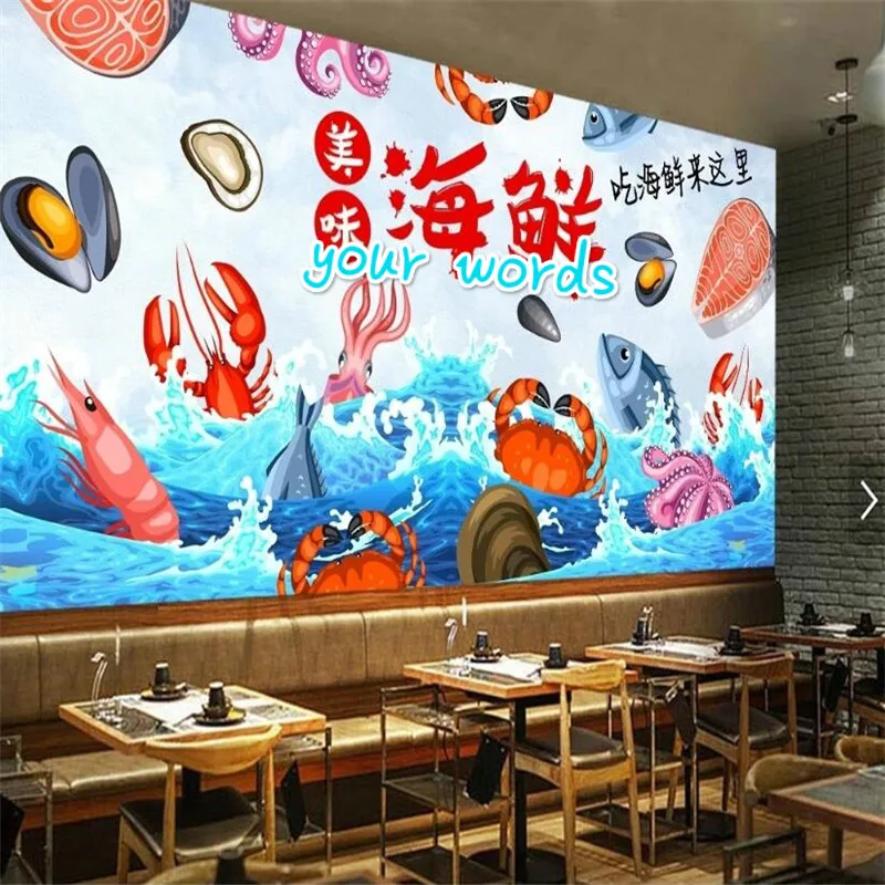 Fashion Hand-painted Delicious Seafood Industrial Decor Background Mural Wallpaper for Seafood Shop Restaurant 3D Wall Paper
Fashion Hand-painted Delicious Seafood Industrial Decor Background Mural Wallpaper for Seafood Shop Restaurant 3D Wall Paper