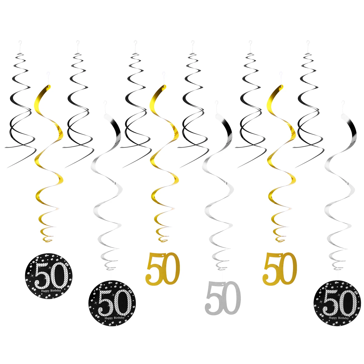 12 pcs Birthday Party Decoration Hanging Swirls Spiral 50th Decorations Waterproof Storage Photos Memory Celebrate DIY
12 pcs Birthday Party Decoration Hanging Swirls Spiral 50th Decorations Waterproof Storage Photos Memory Celebrate DIY