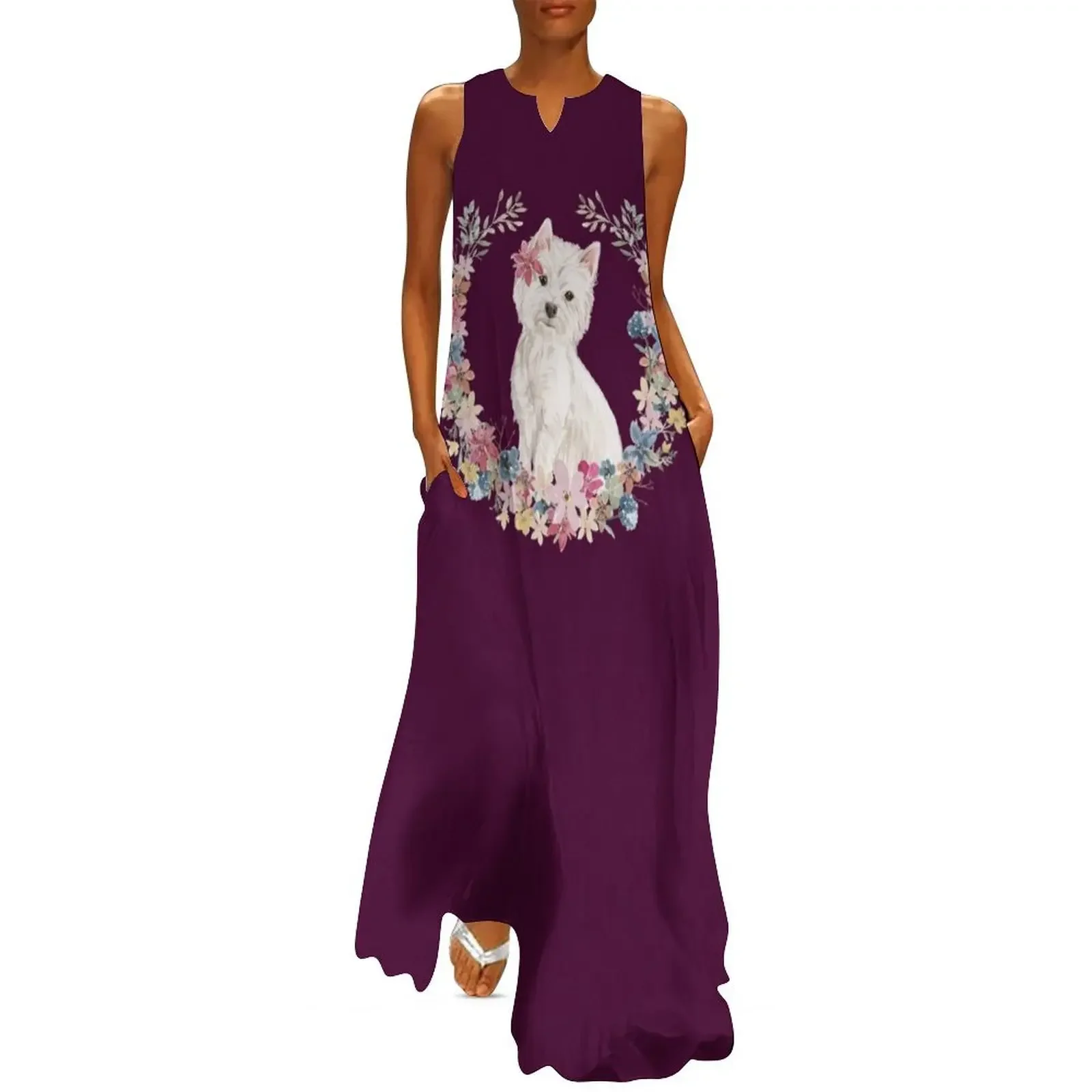 West Highland White Terrier Long Dress elegant women's sets Female dress Dance dresses Dress
West Highland White Terrier Long Dress elegant women's sets Female dress Dance dresses Dress