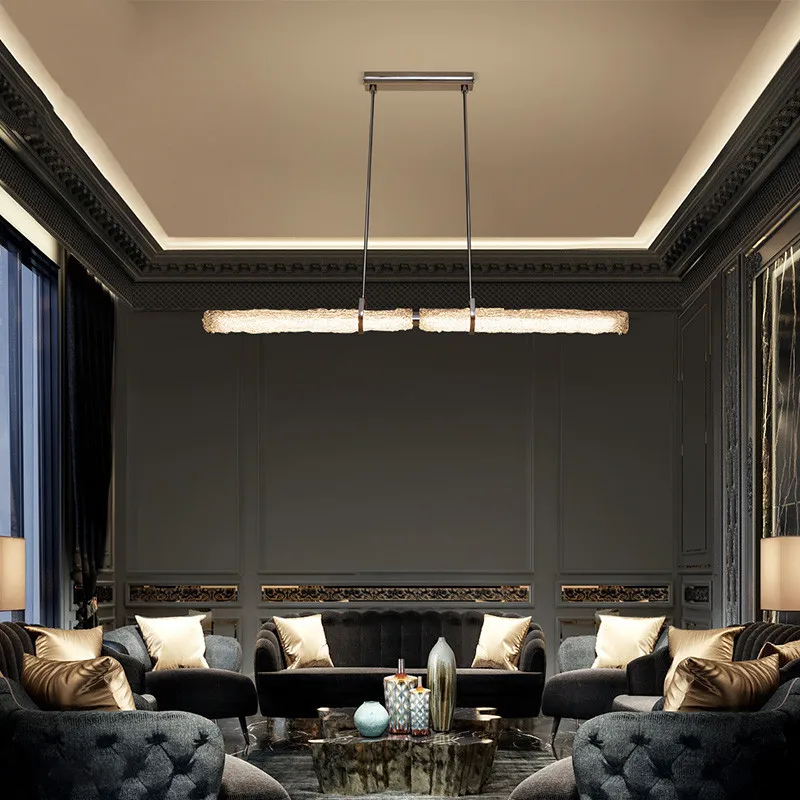 Light luxury ice silk glass chandelier modern design creative bar hall restaurant lamps
Light luxury ice silk glass chandelier modern design creative bar hall restaurant lamps