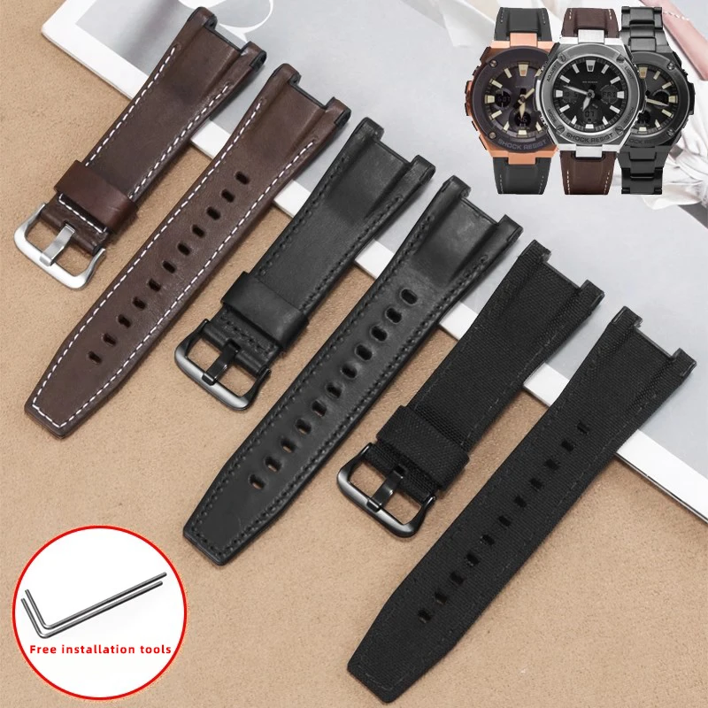 Genuine Leather Watch Strap For Casio G-SHOCK GST-210/W120L/S130L/S310 GST-B100 W300/400G Notched Men WatchBand 26mm Accessories
Genuine Leather Watch Strap For Casio G-SHOCK GST-210/W120L/S130L/S310 GST-B100 W300/400G Notched Men WatchBand 26mm Accessories