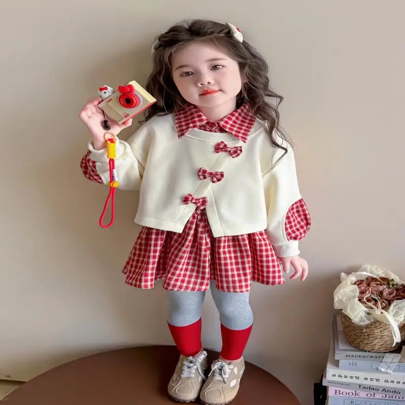 Girl 2-Piece Set Autumn and Winter Shirt New Style Base Layer Korean Version Fashion Student Cartoon Casual Children's Clothing
Girl 2-Piece Set Autumn and Winter Shirt New Style Base Layer Korean Version Fashion Student Cartoon Casual Children's Clothing