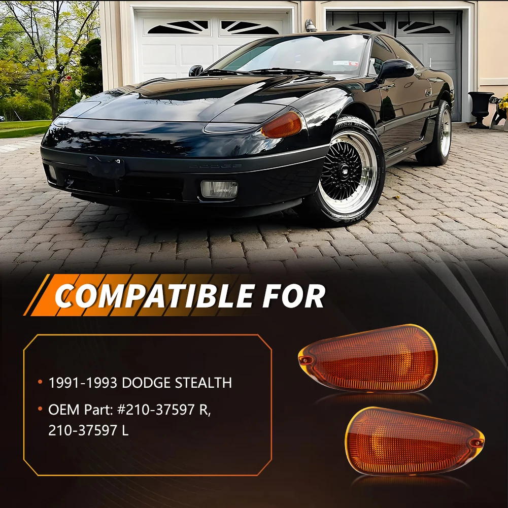 2Pcs For 1991 1992 1993 Dodge Stealth/Mitsubishi 3000GT Front Corner Light Turn Signal Light DRL Light Side Marker Light Cover
2Pcs For 1991 1992 1993 Dodge Stealth/Mitsubishi 3000GT Front Corner Light Turn Signal Light DRL Light Side Marker Light Cover