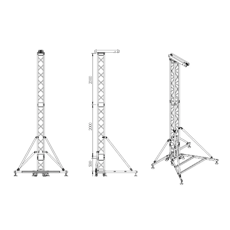 Система подъемных стоек для линейных акустических систем (Line Array) с ручным цепным тельфером для концертов на открытом воздухе
Система подъемных стоек для линейных акустических систем (Line Array) с ручным цепным тельфером для концертов на открытом воздухе