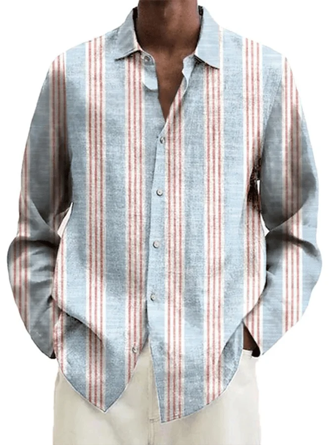 2024 New Men's 3D Simple Plaid Stripe Fashion Print Single Breasted Long Sleeve Shirt Casual Shirt Men's Loose Lapel Long Sleeve
2024 New Men's 3D Simple Plaid Stripe Fashion Print Single Breasted Long Sleeve Shirt Casual Shirt Men's Loose Lapel Long Sleeve