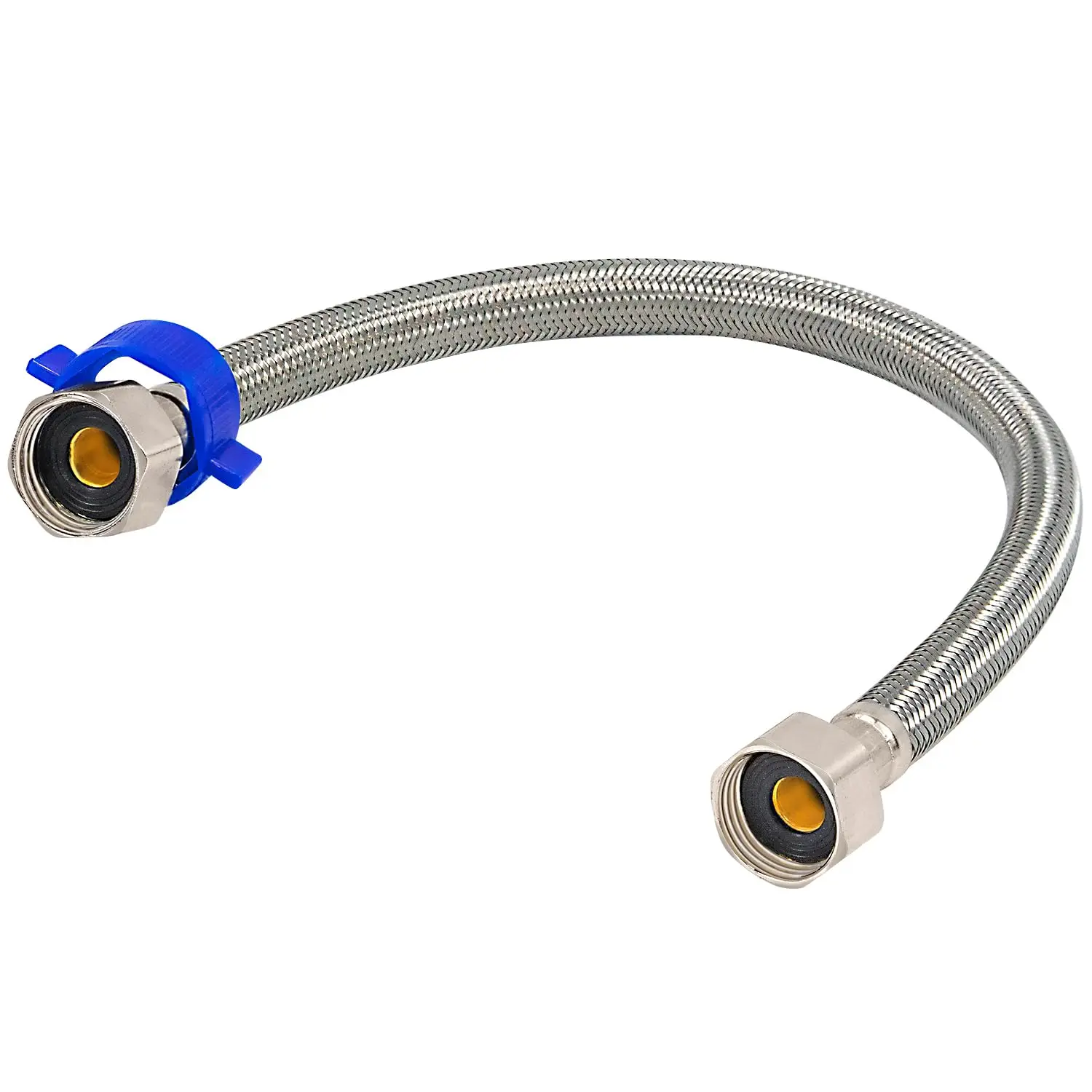 Toilet Connector, 12-Inch Stainless Steel Braided Hose with 1/2" Inch Ballcock Nuts, 1/2" Inch Compression
Toilet Connector, 12-Inch Stainless Steel Braided Hose with 1/2" Inch Ballcock Nuts, 1/2" Inch Compression