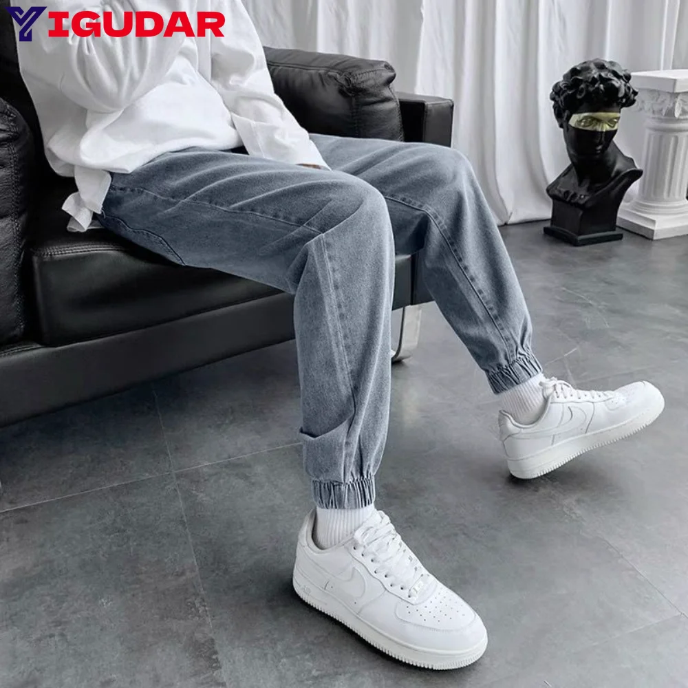 2023 Men's Solid Color Loose Wash Jeans Student Fashion Trend Korean Style Casual Pants Elastic Waist Trousers y2k streetwear
2023 Men's Solid Color Loose Wash Jeans Student Fashion Trend Korean Style Casual Pants Elastic Waist Trousers y2k streetwear