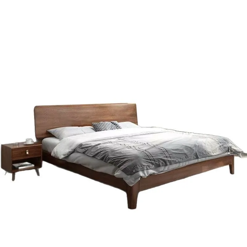 Solid wood bed, oak master bedroom log double bed, simple reclining large board, high backrest for home use
Solid wood bed, oak master bedroom log double bed, simple reclining large board, high backrest for home use