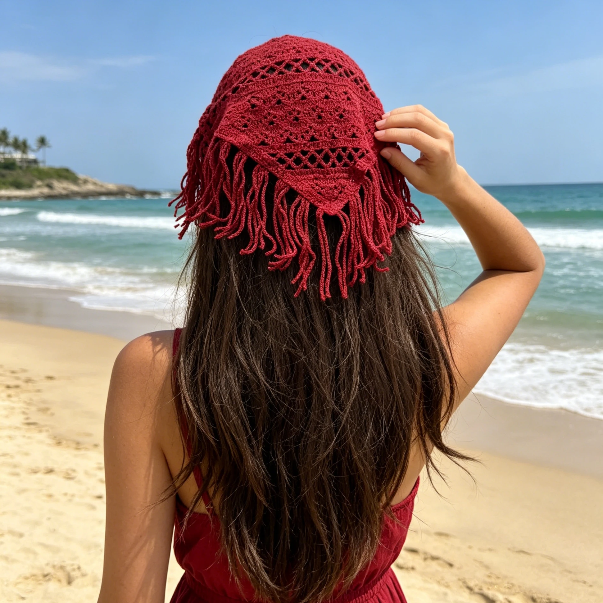 Ethnic Style Hollow Out Triangle Headscarf Retro Crochet Bohemian Multifunctional Tassel Knitted Hair Scarf Women Elegant Turban
Ethnic Style Hollow Out Triangle Headscarf Retro Crochet Bohemian Multifunctional Tassel Knitted Hair Scarf Women Elegant Turban