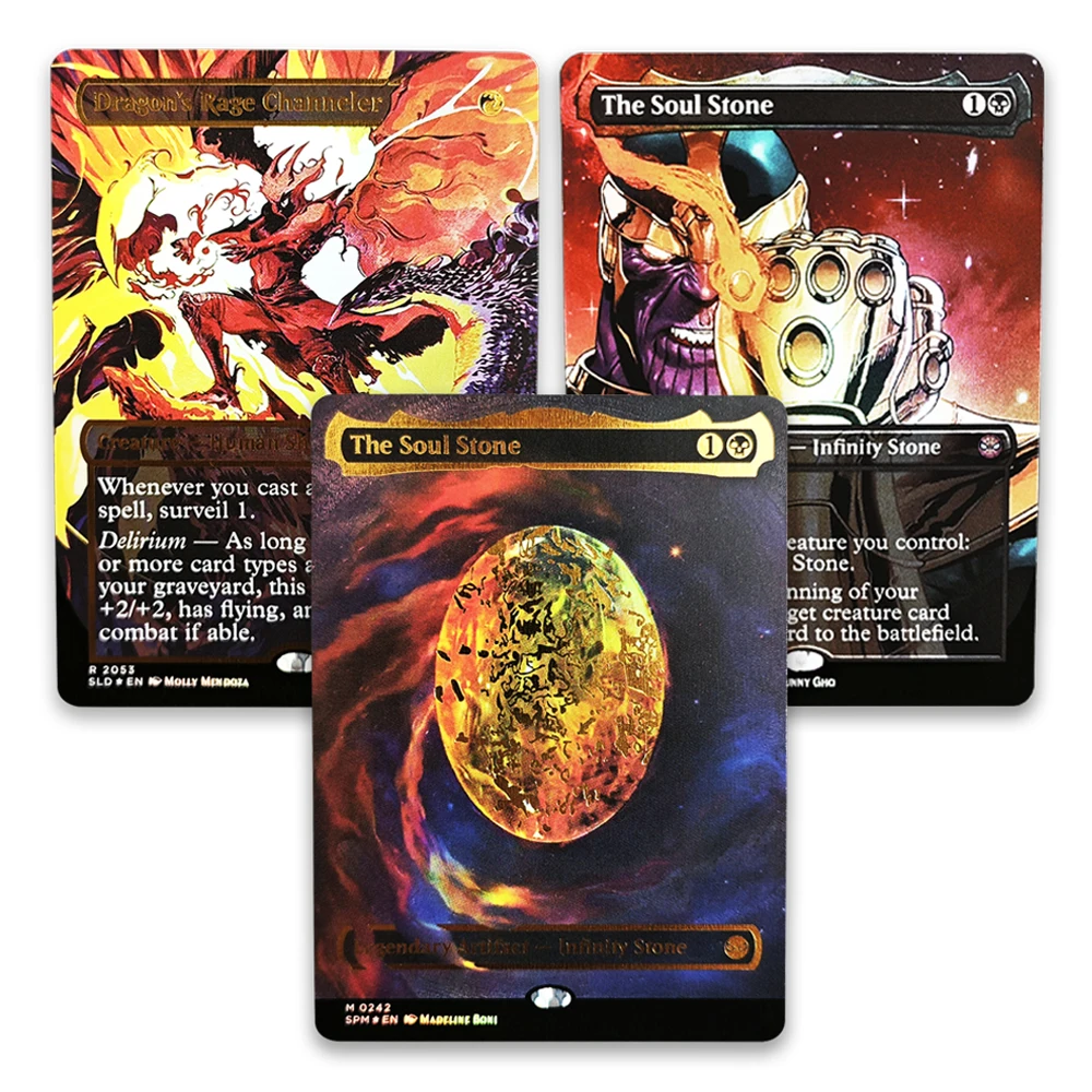 TCG Rare Magical Foil Game Collection Cards The Soul Stone/Dragon's Rage Channeler for Home Play-Toys Hobbies Boys Gifts
TCG Rare Magical Foil Game Collection Cards The Soul Stone/Dragon's Rage Channeler for Home Play-Toys Hobbies Boys Gifts