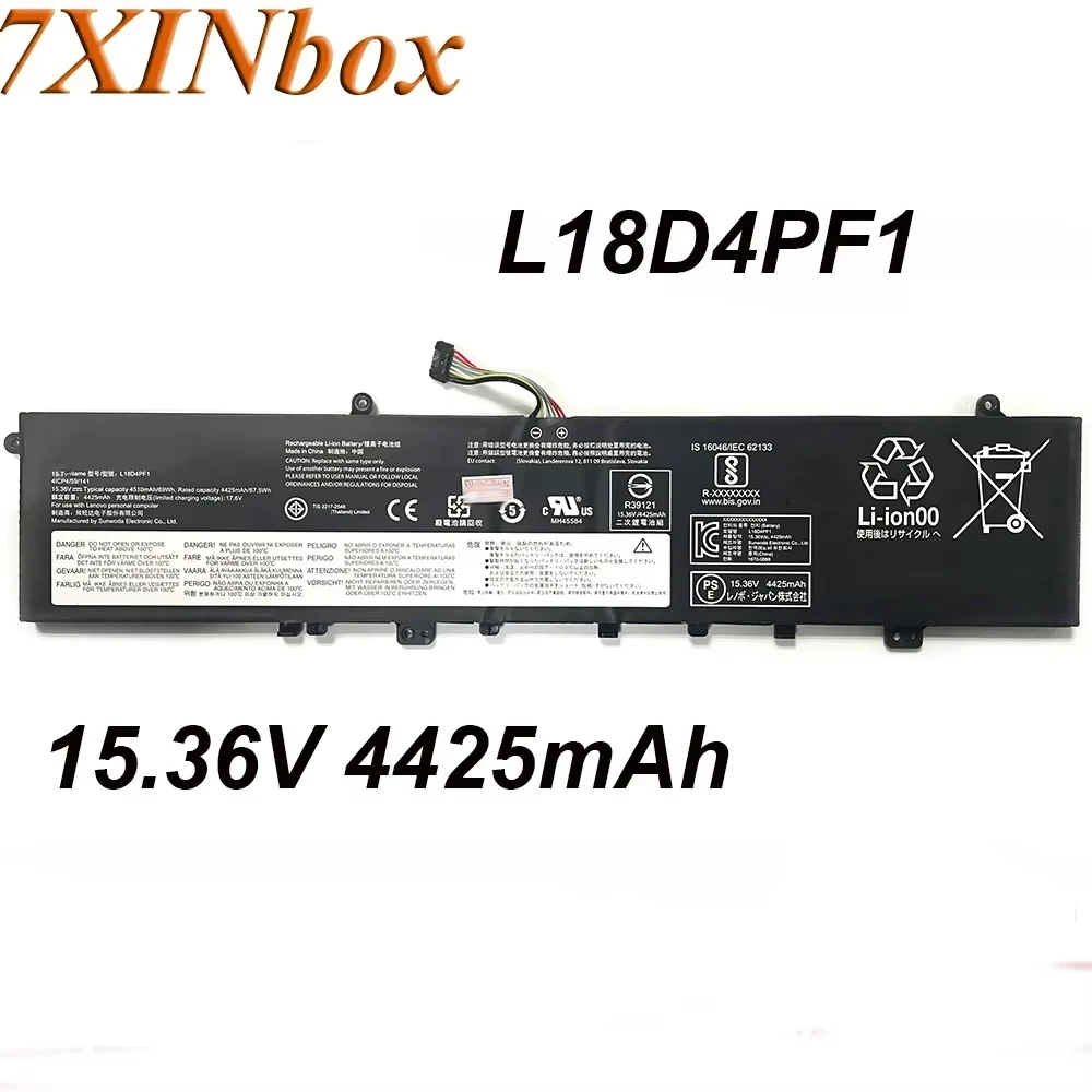 7XINbox L18D4PF1 L18M4PF1 15.36V 4425mAh 69Wh Laptop Battery For Lenovo Yoga C940-15IRH IdeaPad S740-15IRH Series
7XINbox L18D4PF1 L18M4PF1 15.36V 4425mAh 69Wh Laptop Battery For Lenovo Yoga C940-15IRH IdeaPad S740-15IRH Series