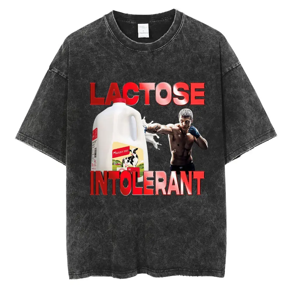 Lactose Tolerant Washed Vintage T Shirt Men Fashion Funny Short Sleeve T-shirt Oversized Creativity Washable T Shirts Streetwear
Lactose Tolerant Washed Vintage T Shirt Men Fashion Funny Short Sleeve T-shirt Oversized Creativity Washable T Shirts Streetwear