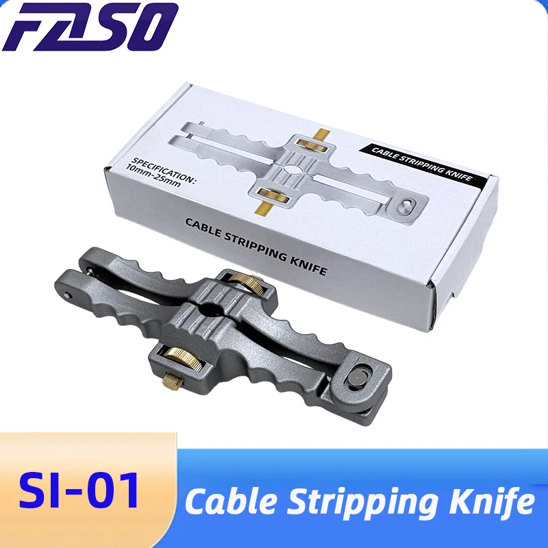 FASO SI-01 Optical Fiber Cable Stripper Longitudinal Opening Knife Sheath Cable Slitter 10-25mm Cable Cutter Plastics Type
FASO SI-01 Optical Fiber Cable Stripper Longitudinal Opening Knife Sheath Cable Slitter 10-25mm Cable Cutter Plastics Type
