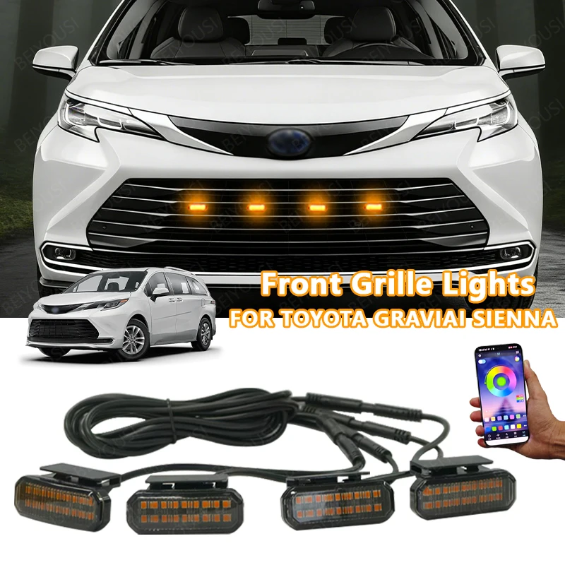 FOR TOYOTA GRAVIAI SIENNA LED Car Lights Front Grille LED Light Safety Warning Light Harness Car Accessories LED Signal Lamps
FOR TOYOTA GRAVIAI SIENNA LED Car Lights Front Grille LED Light Safety Warning Light Harness Car Accessories LED Signal Lamps
