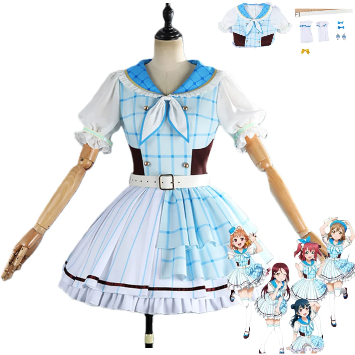 Аниме LoveLive! Школьный идол проект Kurosawa Dia Ватанабе You Kunikida косплей костюм Aqours 15-летие синее платье костюм
Аниме LoveLive! Школьный идол проект Kurosawa Dia Ватанабе You Kunikida косплей костюм Aqours 15-летие синее платье костюм