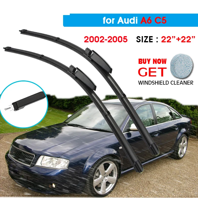 Car Wiper Blade For Audi A6 (C5) 22"+22" 2002-2005 Auto Windscreen Windshield Wipers Blades Window Wash Fit Slider Arm
Car Wiper Blade For Audi A6 (C5) 22"+22" 2002-2005 Auto Windscreen Windshield Wipers Blades Window Wash Fit Slider Arm