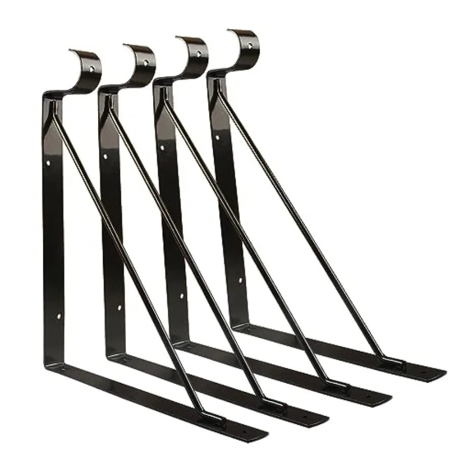 Heavy Duty Closet Shelf and Rod Bracket, Black Closet Shelf Bracket with Rod port Great for Both Shelf Storage and Closet Rod
Heavy Duty Closet Shelf and Rod Bracket, Black Closet Shelf Bracket with Rod port Great for Both Shelf Storage and Closet Rod