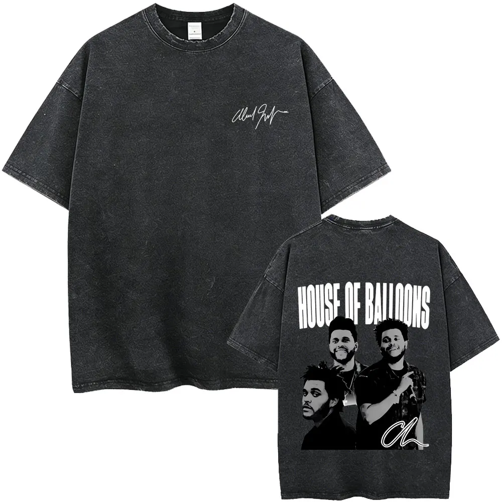 Washed Vintage Rapper The Weeknd House of Balloons Graphic T-shirt Men Hip Hop Fashion Pop Music T-shirts Male Oversized T Shirt
Washed Vintage Rapper The Weeknd House of Balloons Graphic T-shirt Men Hip Hop Fashion Pop Music T-shirts Male Oversized T Shirt