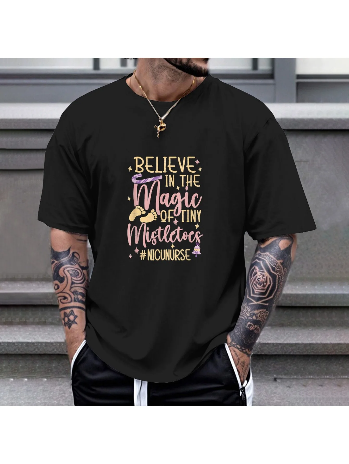 OB Nurse Christmas T-Shirt - "Magic of Tiny Mistletoes" 100% Cotton 180gsm, OBGYN Medical Tee
OB Nurse Christmas T-Shirt - "Magic of Tiny Mistletoes" 100% Cotton 180gsm, OBGYN Medical Tee