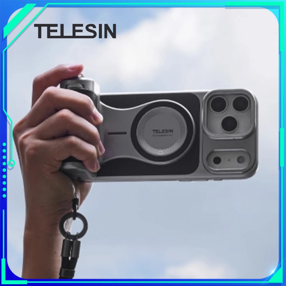 TELESIN Phone Camera Selfie Grip Bluetooth Remote Control Adapter Grip Handle Holder vlog Selfie Accessories for iPhone17Pro/Max
TELESIN Phone Camera Selfie Grip Bluetooth Remote Control Adapter Grip Handle Holder vlog Selfie Accessories for iPhone17Pro/Max