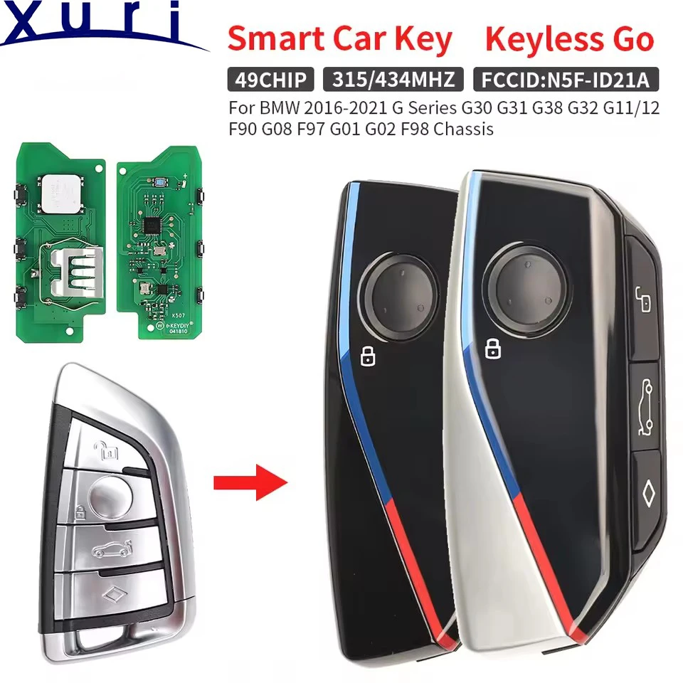Xuri N5F-ID21A ID49 315/434MHz Proximity Car Remote Key For BMW G Series 3 5 6 7 X3 X5 X7 G01 G02 G08 G30 G31 G32 G38
Xuri N5F-ID21A ID49 315/434MHz Proximity Car Remote Key For BMW G Series 3 5 6 7 X3 X5 X7 G01 G02 G08 G30 G31 G32 G38