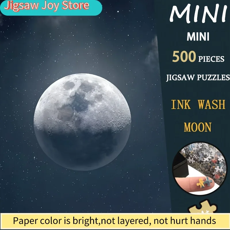 1-Box 500pcs Ink Wash Moon Puzzle Suitable for Adults - Mini Portable Pieces, Intermediate Challenge, Celestial Lunar, Luxury
1-Box 500pcs Ink Wash Moon Puzzle Suitable for Adults - Mini Portable Pieces, Intermediate Challenge, Celestial Lunar, Luxury