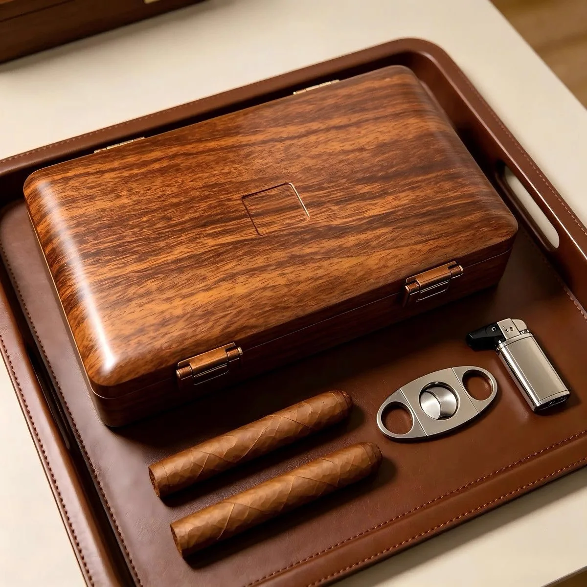 Advanced Wood Grain Moisture-Proof Sealed Lightweight Portable Cigar Box, Portable For Travel And Business Trips.
Advanced Wood Grain Moisture-Proof Sealed Lightweight Portable Cigar Box, Portable For Travel And Business Trips.