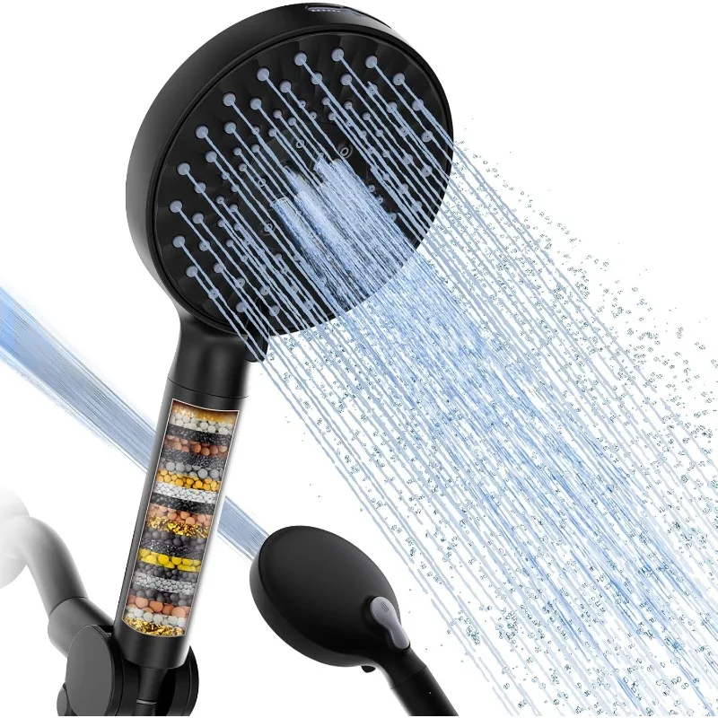 Shower Head with Handheld, High Pressure 9 Spray Mode Matte Black Showerhead with Filters, detachable showe
Shower Head with Handheld, High Pressure 9 Spray Mode Matte Black Showerhead with Filters, detachable showe