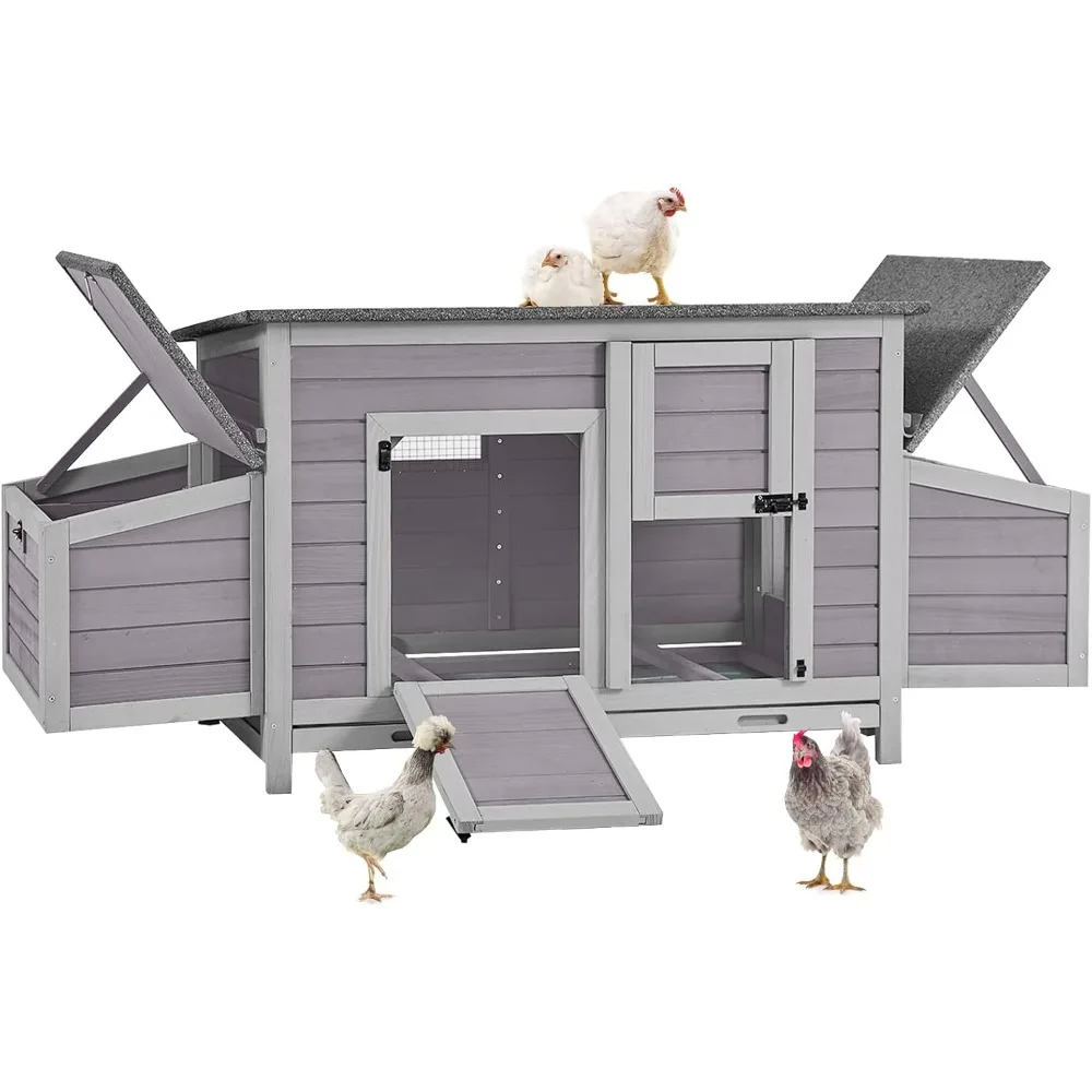 Chicken Coop Outdoor Hen House Wooden Poultry Cage with 2 Perches,2 Sides Large Nesting Boxes
Chicken Coop Outdoor Hen House Wooden Poultry Cage with 2 Perches,2 Sides Large Nesting Boxes