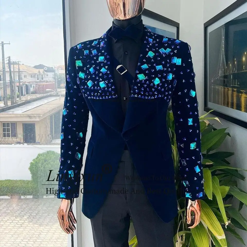 Luxury Beaded Wedding Suits For Men Shawl Lapel Groom Tuxedos Slim 2 Pieces Sets Male Prom Blazers Trajes Elegante Para Hombres
Luxury Beaded Wedding Suits For Men Shawl Lapel Groom Tuxedos Slim 2 Pieces Sets Male Prom Blazers Trajes Elegante Para Hombres