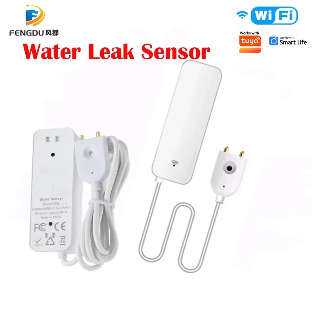 Tuya Wifi Smart Life APP Water Leak Sensor Wireless Leak Detector Water Sensor Remote Control
Tuya Wifi Smart Life APP Water Leak Sensor Wireless Leak Detector Water Sensor Remote Control