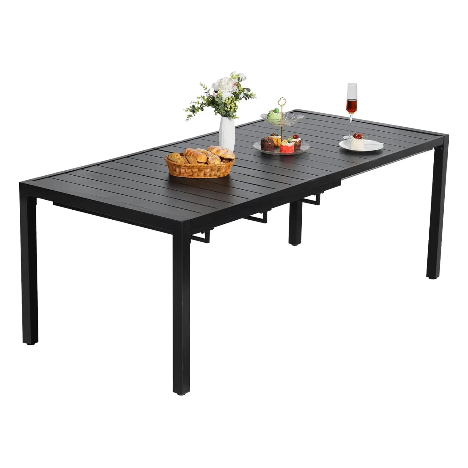 Expandable Patio Dining Table for 8, 78.8" Large Long Adjustable Rectangular Outdoor Table for 4-8Person, 500LBS, Customized
Expandable Patio Dining Table for 8, 78.8" Large Long Adjustable Rectangular Outdoor Table for 4-8Person, 500LBS, Customized
