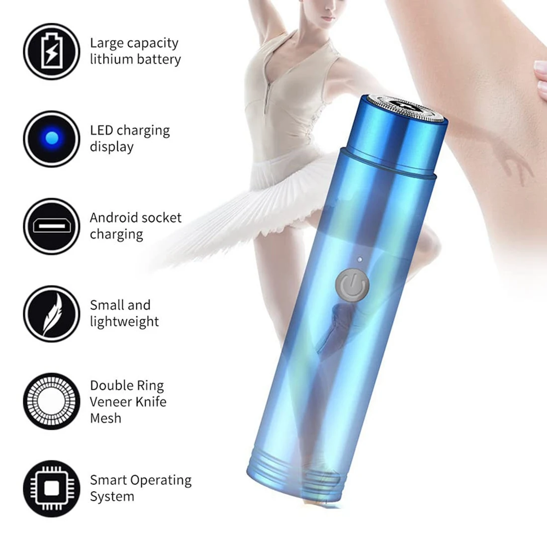 ABVI-Portable Mini Electric Shaver,Electric Men's Shaver,Rechargeable Men's Wet And Dry Use Rotary Shaver For Travelers
ABVI-Portable Mini Electric Shaver,Electric Men's Shaver,Rechargeable Men's Wet And Dry Use Rotary Shaver For Travelers